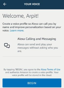 Cómo crear un perfil de voz en la aplicación Alexa de Android