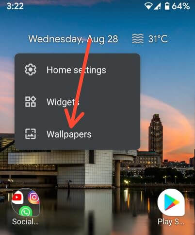 Cómo cambiar el fondo de pantalla de bloqueo en Android 10