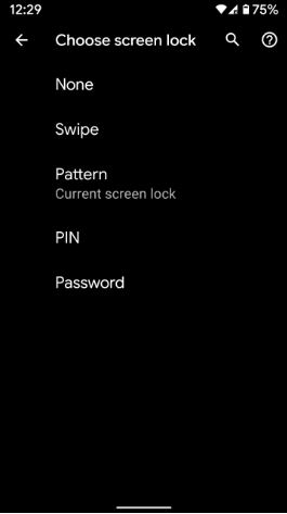 Cómo configurar la contraseña, el patrón o el PIN de la pantalla de bloqueo en Android 10