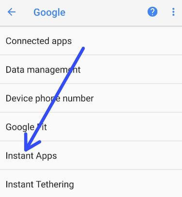 Cómo deshabilitar las aplicaciones instantáneas en Android Oreo 8.1