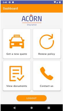 Aplicación Taxi Insurance para Android