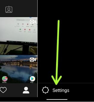 Configuración de Instagram para cerrar sesión en la cuenta