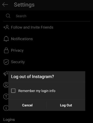 Cómo cerrar sesión en Instagram en Android y computadora