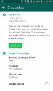 Cómo hacer una copia de seguridad del chat de WhatsApp en Android Lollipop