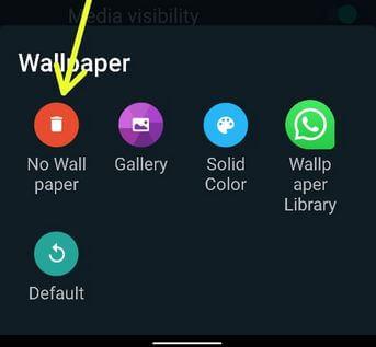 Eliminar el fondo de pantalla de WhatsApp Chat en Android