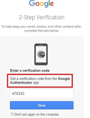 habilitar la aplicación de autenticación de Google para Gmail