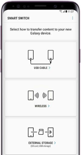 Cómo usar la aplicación Samsung Smart Switch para transferir datos Galaxy S9