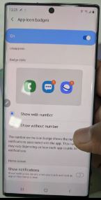 Cómo habilitar o deshabilitar las insignias de iconos de aplicaciones en Galaxy Note 10 plus