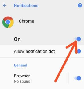 Deshabilitar notificaciones de aplicaciones en Pixel 2