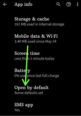 Abrir por defecto aplicaciones Pixel 4a 5G