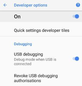 Cómo habilitar la depuración USB en Samsung Galaxy S9 / S9 Plus