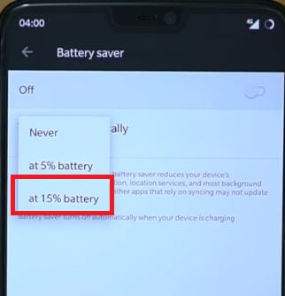 Cómo activar el ahorro de batería en OnePlus 6